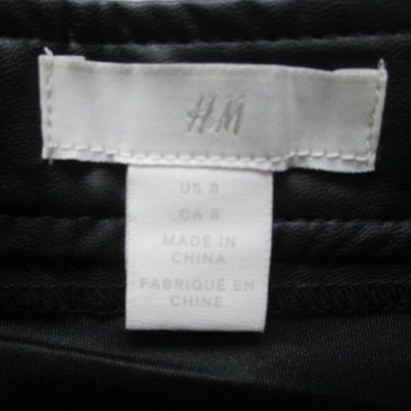 H&M FAUX LEATHER MINI SKIRT - Picture 13 of 13